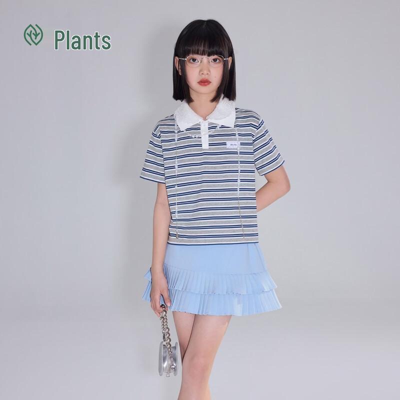 Gestreiftes Polo-T-Shirt mit kurzen Ärmeln für Mädchen