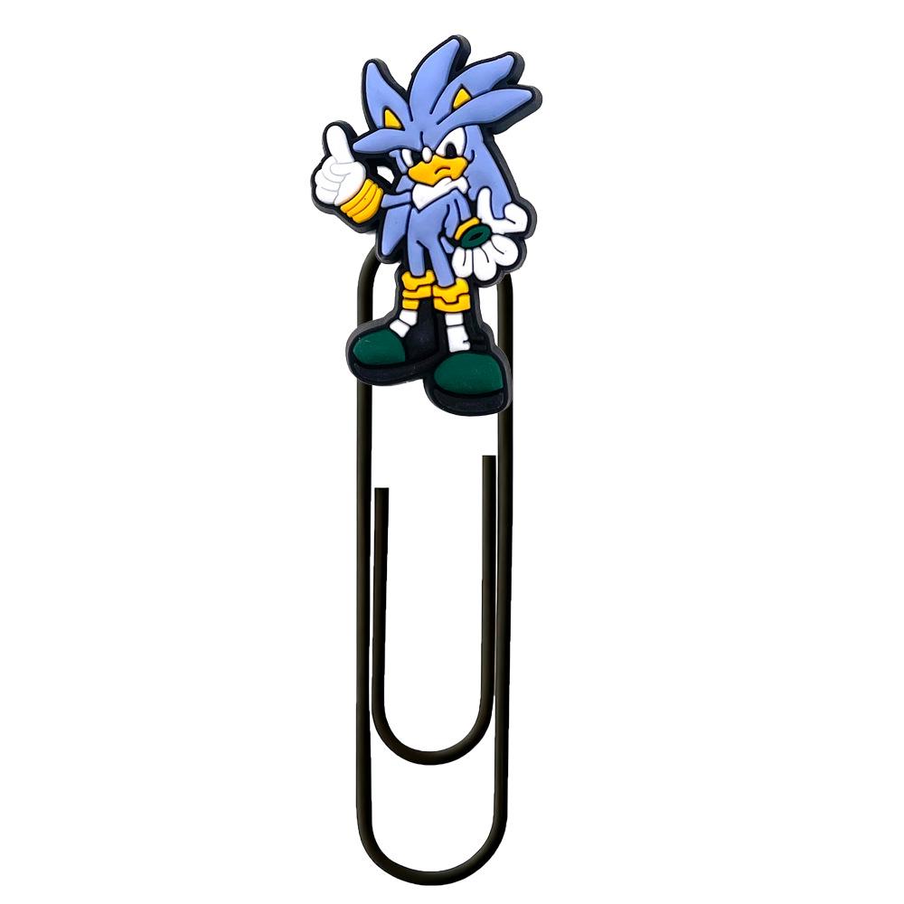 Sonic the Hedgehog Cute Metal Bookmark Paper Clip - Colorful DIY Stationery Ornament