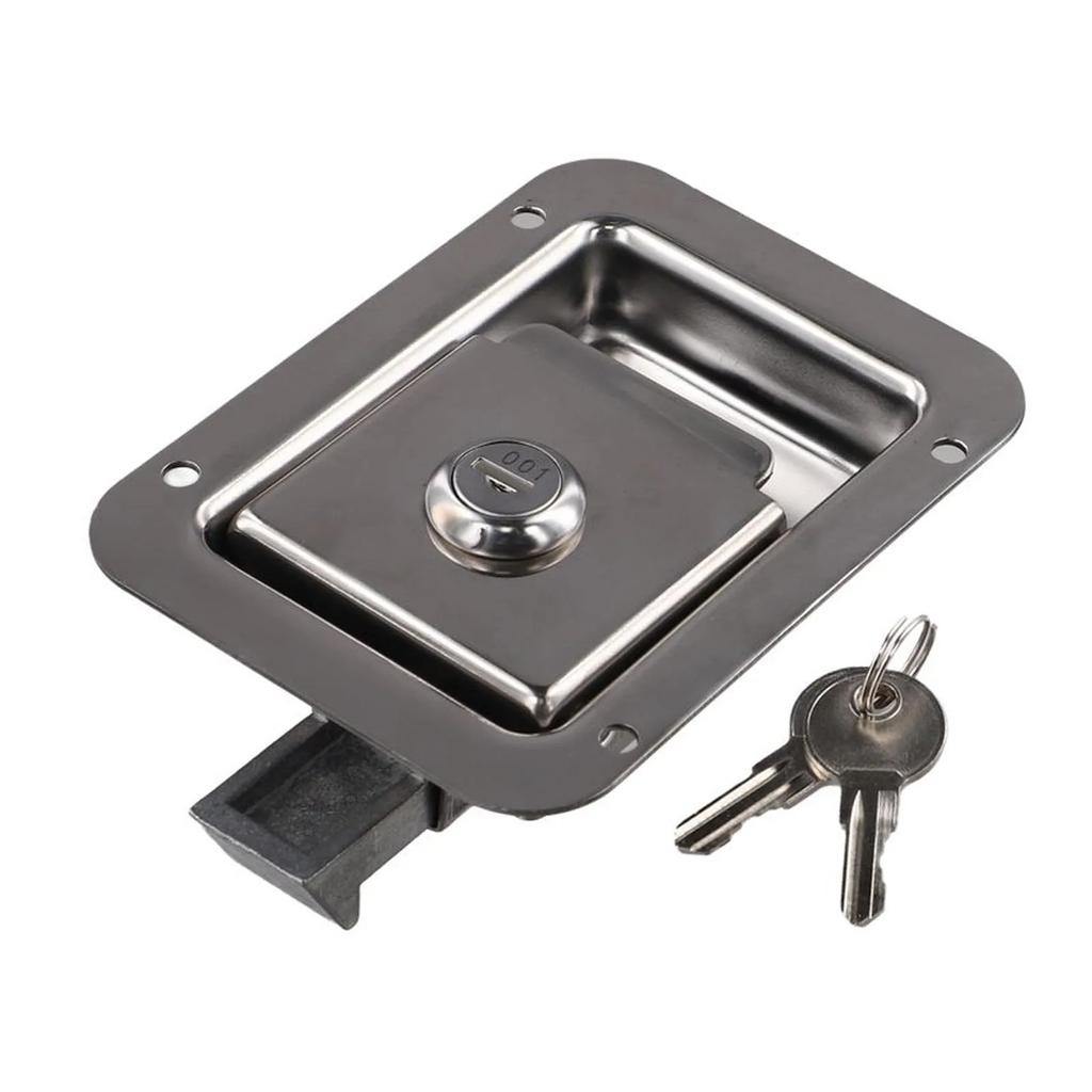 Travel Trailer Lock Stainless Steel RV Door Latch Heavy Duty Recessed Lock Toolbox Chassis Cabinet Door Lock Embedded Panel Lock