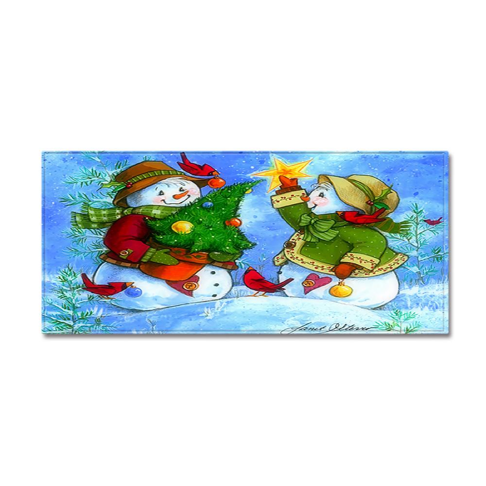 Christmas Kitchen Sand Carpet Doormat Long Floor Mat