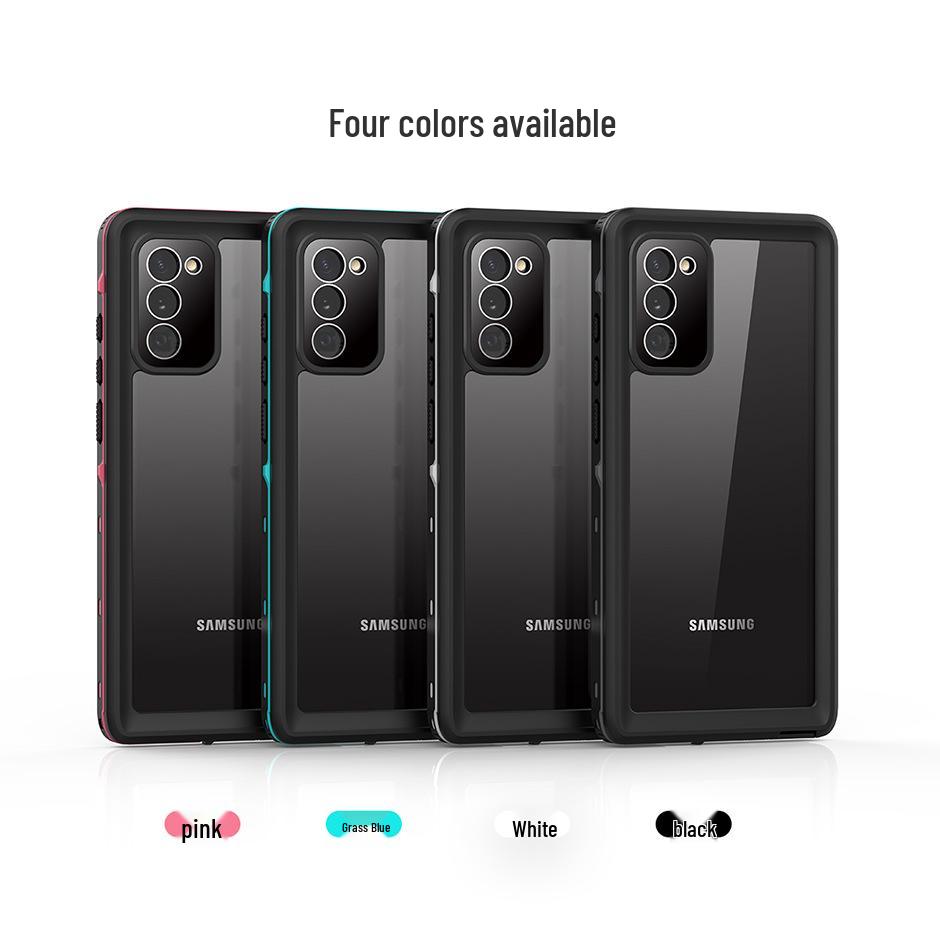 Red Pepper Waterproof Samsung Note20 Case – Outdoor, Drop-proof, Transparent, Full Coverage Protection for Swimming and Cycling