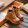 2024 Children Two Cotton Boots for Girls Winter New Fashion Comfortable Korean Style Casual Anti-slippery Versatile Leather Shoe