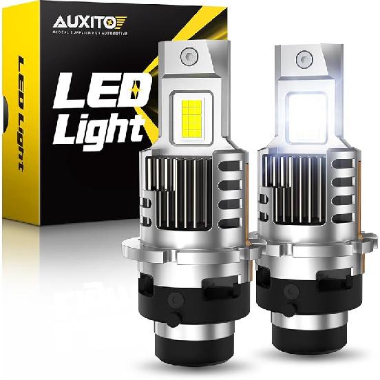 AUXITO D4S/D4R Light Bulbs Kit - 20000LM 35W 6500K, 500% Brighter, Fog Light Replacement, 2-Pack