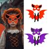 Halloween Bat Dress up Costume Accessories for Adult Kids, Including Bat Wing, Bat Mask