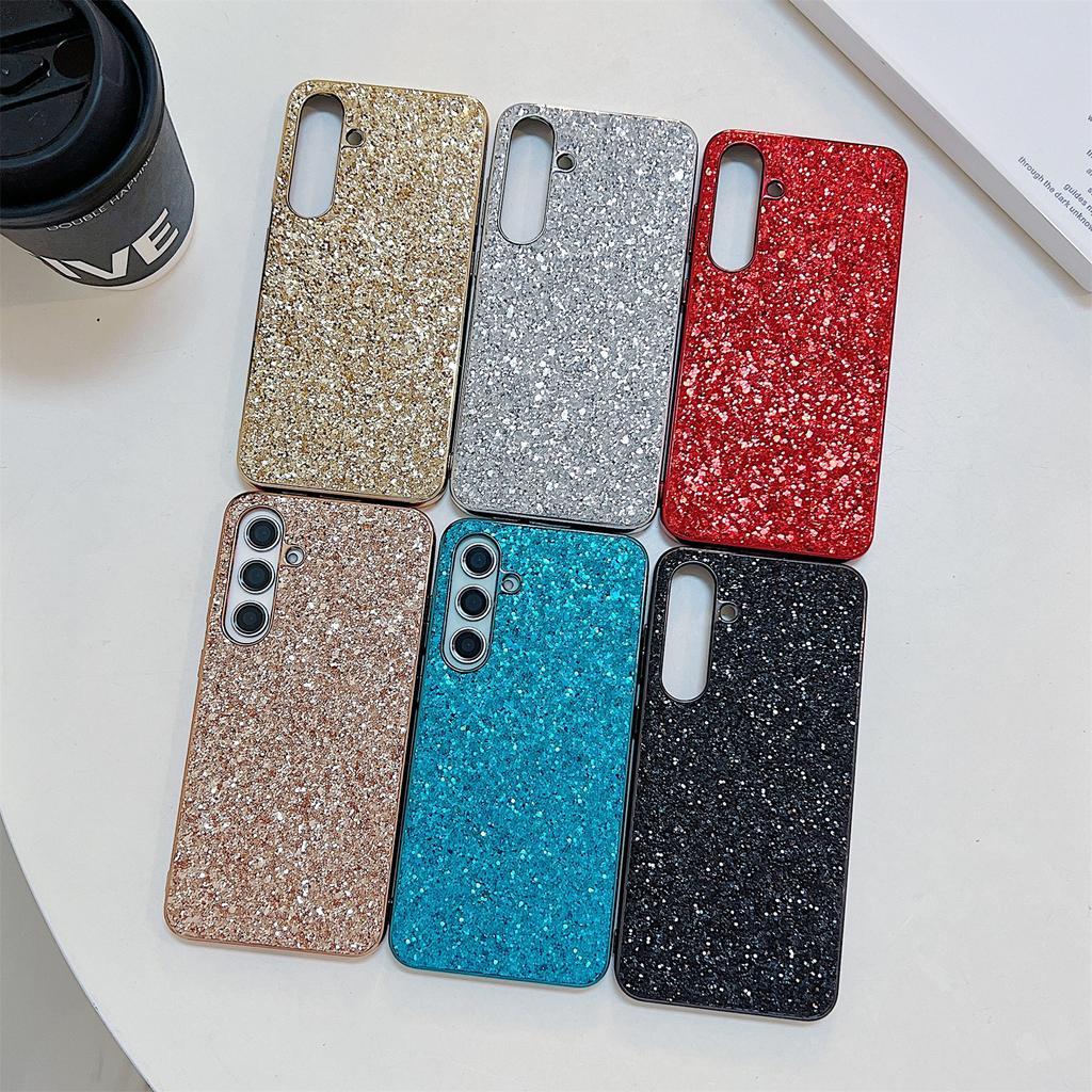 For Samsung Galaxy S24 FE Case TPU+PC Sparkling Glitter Phone Back Cover