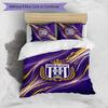 Set Lenzuola 3 Pezzi Stampato FC Anderlecht Traspirante Copripiumino con Federe Biancheria da Letto Decorativa per Camera da Letto Casa