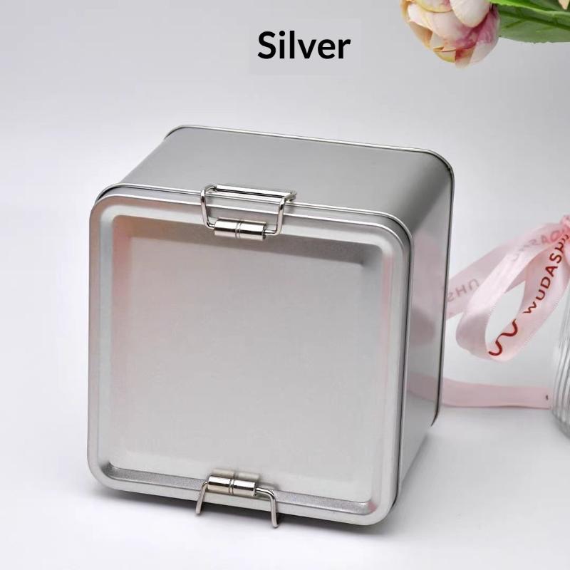 Rectangular Metal Iron Storage Box Durable Stackable Design with Lid for Cake Packaging Kitchen Organizer