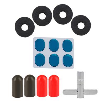 Kit d'accessoires pour batterie avec 4 supports de cymbales, 4 rondelles en feutre et 4 rondelles en feutre