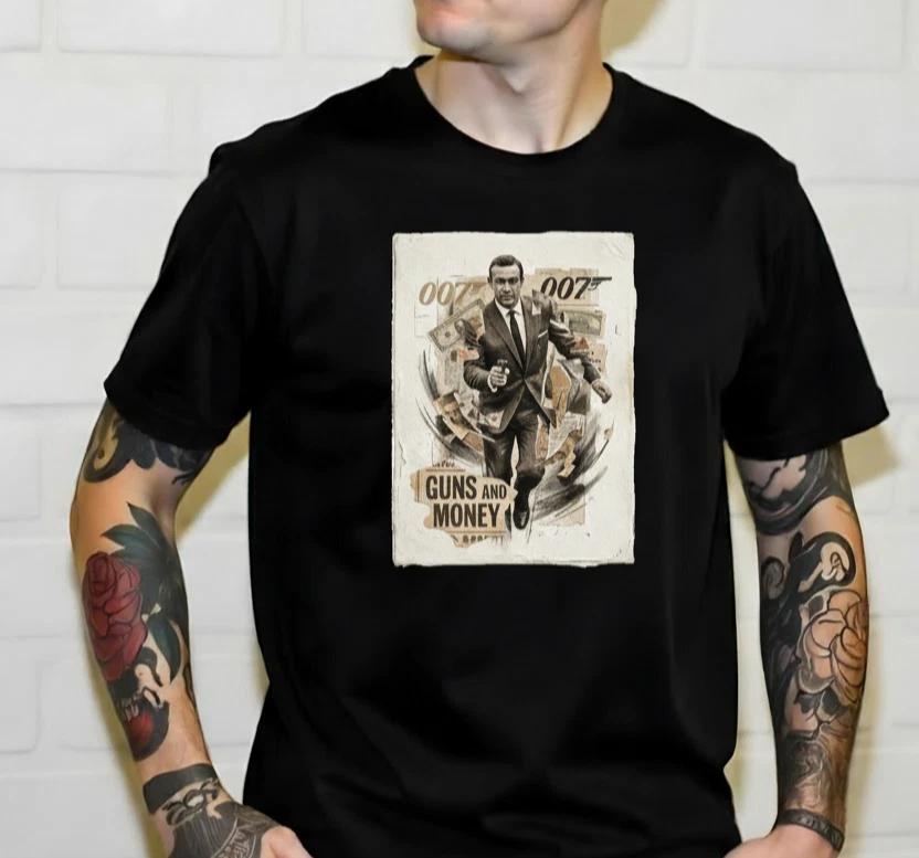 James Bond 007 CUSTOM T-Shirt SizeS-5XL 4XL