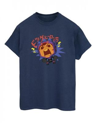 Womens/Ladies Big Hero 6 Baymax Hiro Angry Manga Cotton Boyfriend T-Shirt