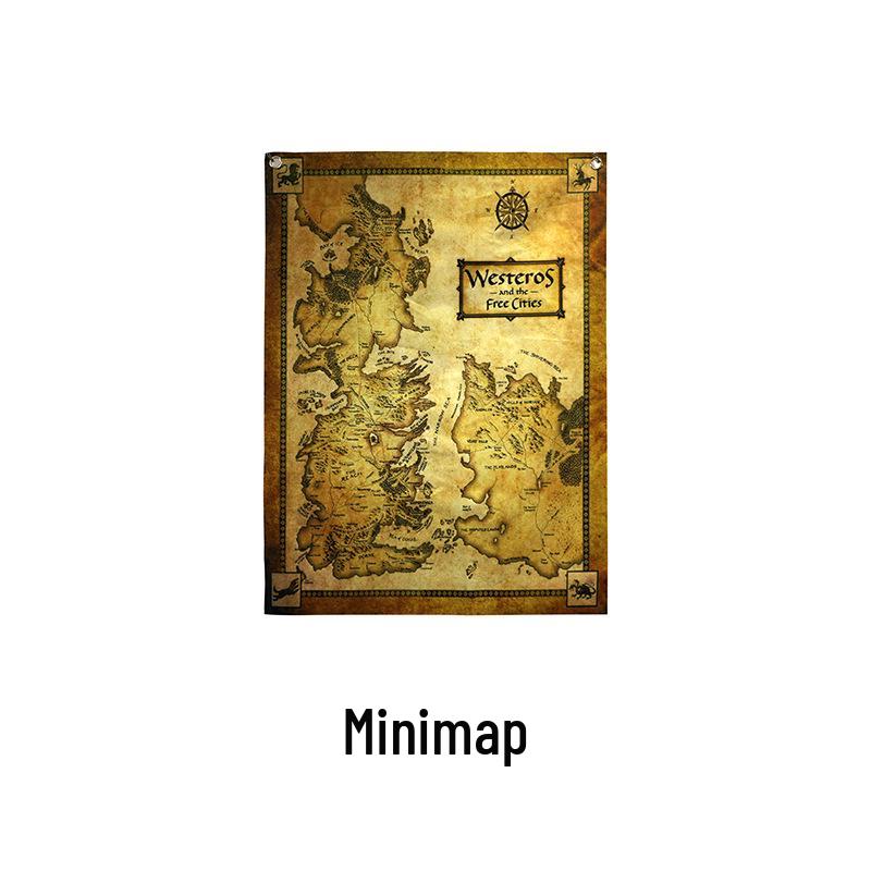 Game of Thrones Map Flag Tapestry, 50x70cm, Digital Print Wall Hanging