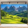 2D Plane, 1 Piece of a European Mountain Scenery Background Banner, Suitable for Weddings, Birthdays, and Anniversaries