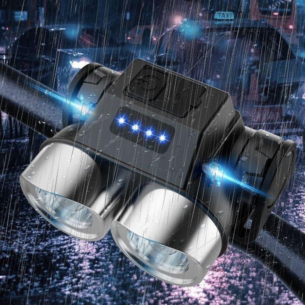 Rainproof Design LED Bike Headlamp IPX6 Waterproof Cycling Headlight  Mountain Bike