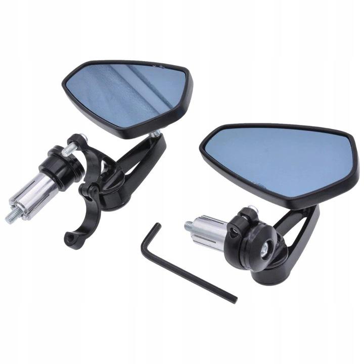 Motorcycle Mirrors, Two Mounting Types, Set