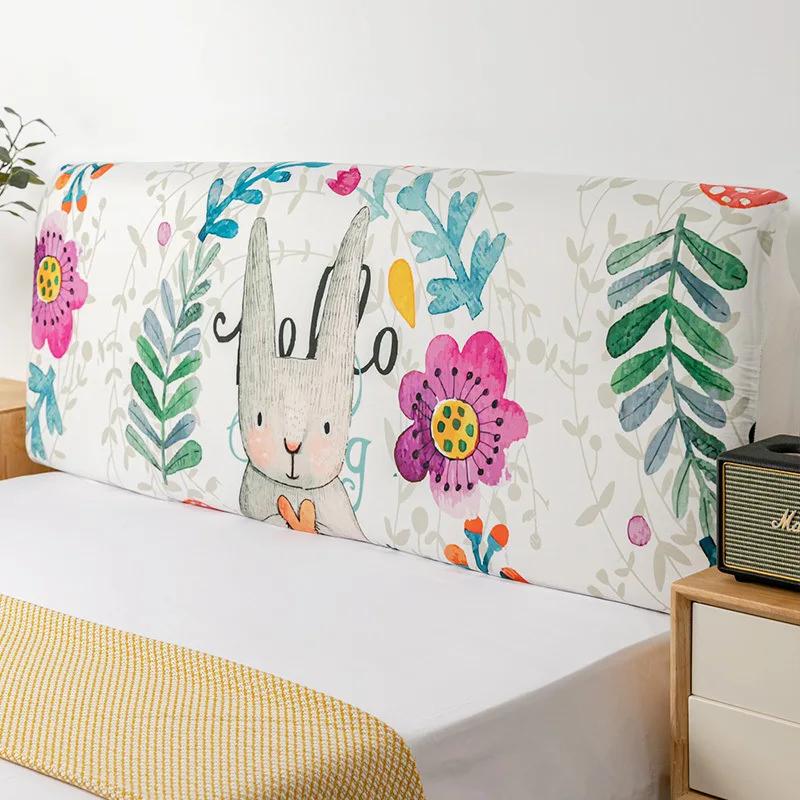 Nordic Cartoon Cat's Paw Bed Head Soft Dust Cover Full Enclosed Elastic Dust-proof Bed Head Cover/ Protective Cover