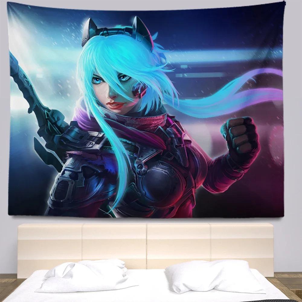 

Киберпанк аниме декоративный гобелен домашний декор стены офис гостиная гобелен 100x75cm