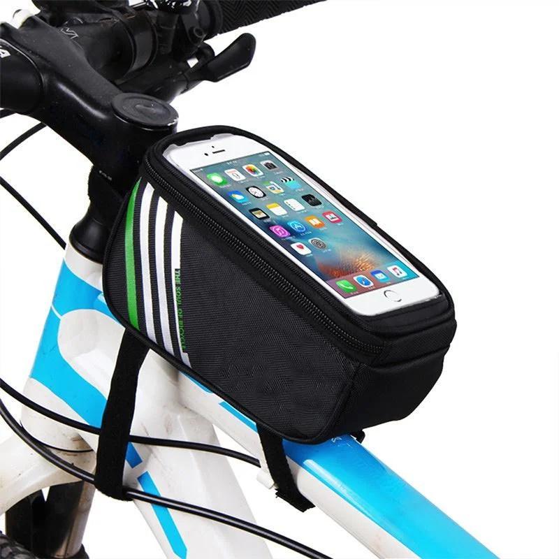 1 Pcs RTS Durable Outdoor Road Bicycle Waterproof Mobile Phone Bag Touch Screen Front Bag for Mountain Bike & Cycling