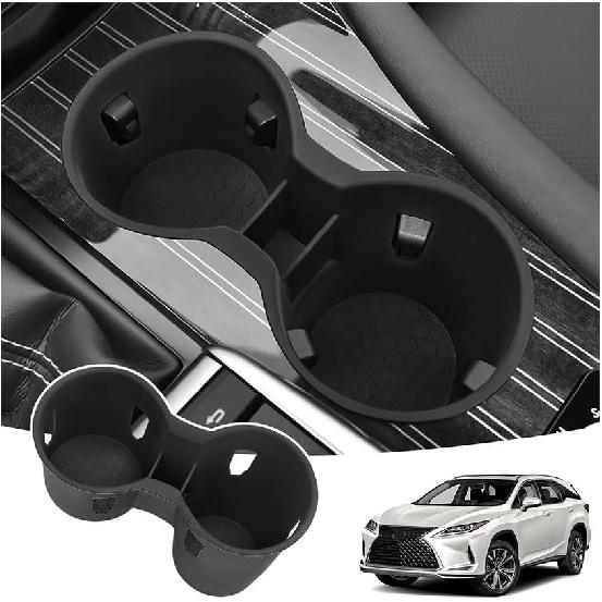 Center Console Cup Holder Insert for 2007-2012 Lexus ES 350 Accessories Replace ES350 Cup Holder Non-Slip Silicone
