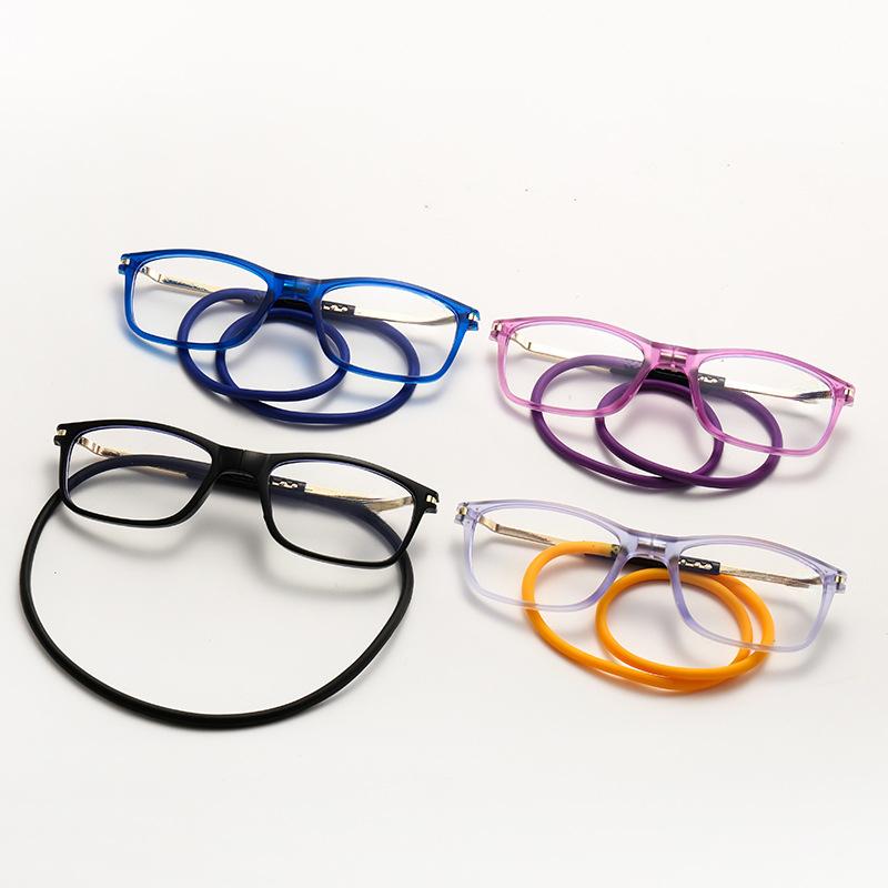 Tragbare magnetische Lesebrille für Herren Lesebrille mit Magnet zum Umhängen um den Hals Anti-Verlust Altersweitsichtigkeitsbrille Damen