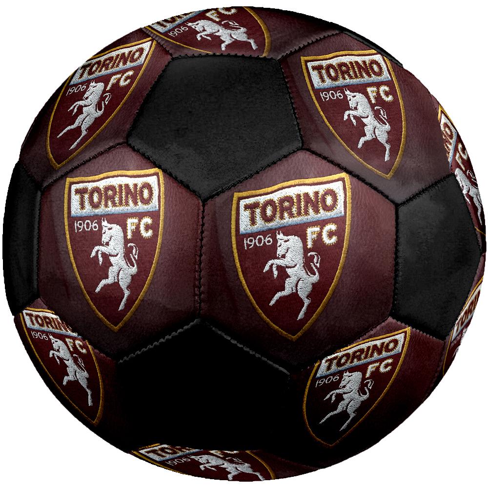 Pallone da Calcio Torino FC, colorato, adatto a tutte le età, cucito a macchina, materiale PVC, qualità da competizione, resistente e ad alto rimbalzo