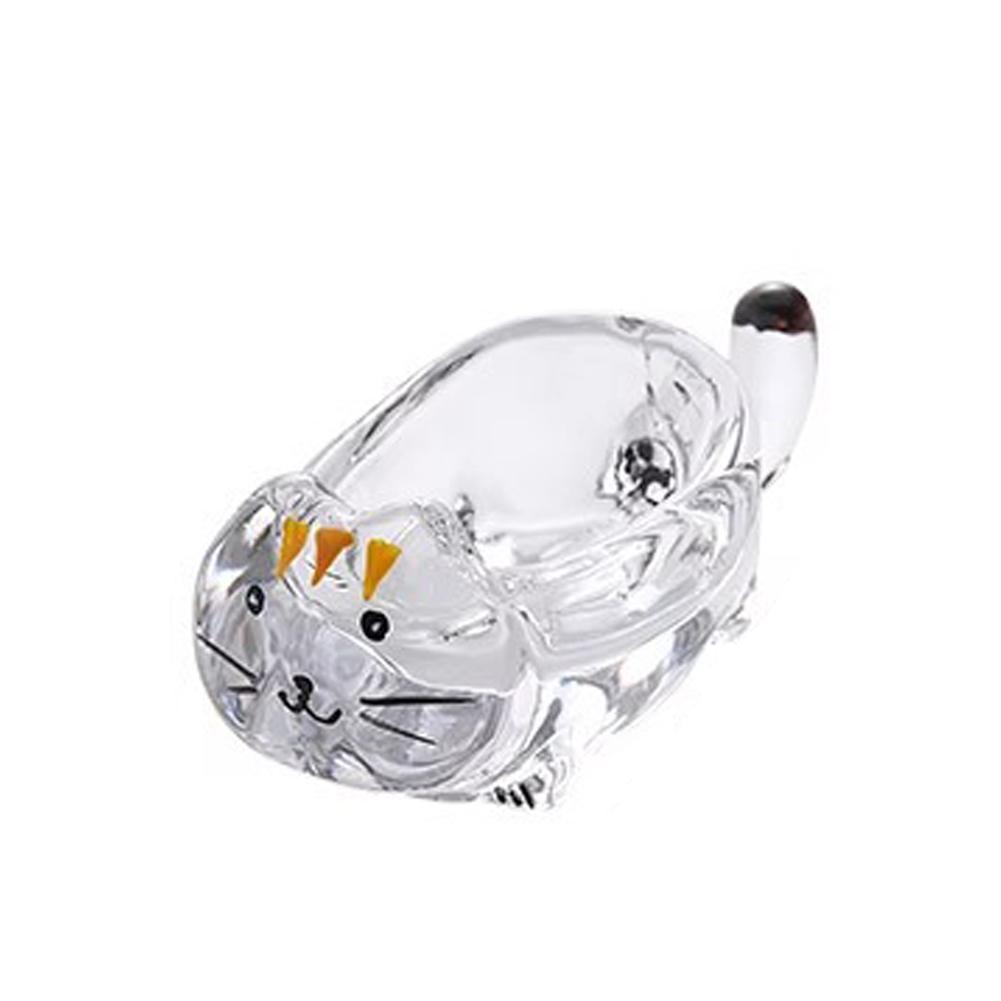 Cat Crystal Glass Seasoning Dip Dish Creative Ketchup Vinegar Dish Transparent Snack Dish Oil Cute Holder Chopstick Home O0Z0