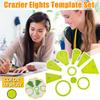 New 10pcs/set Home Tools Premium Dresden Plate Template Set Quilting Cutting Mats Beginner Household Sewing Ruler Set