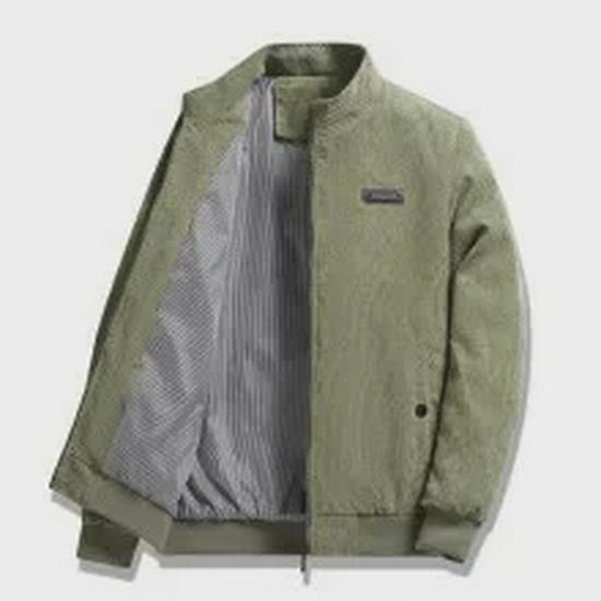 Men's Slim-Fit Corduroy Jackets: Casual Korean Style, Versatile, Thick Fleece for Spring/Autumn