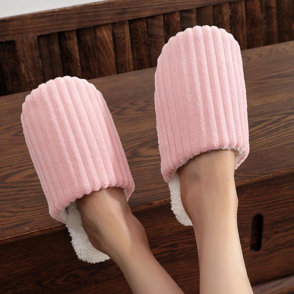 2024 Soft Sole Indoor Cotton Slippers - Lightweight, Silent, Couple's Home Shoes
