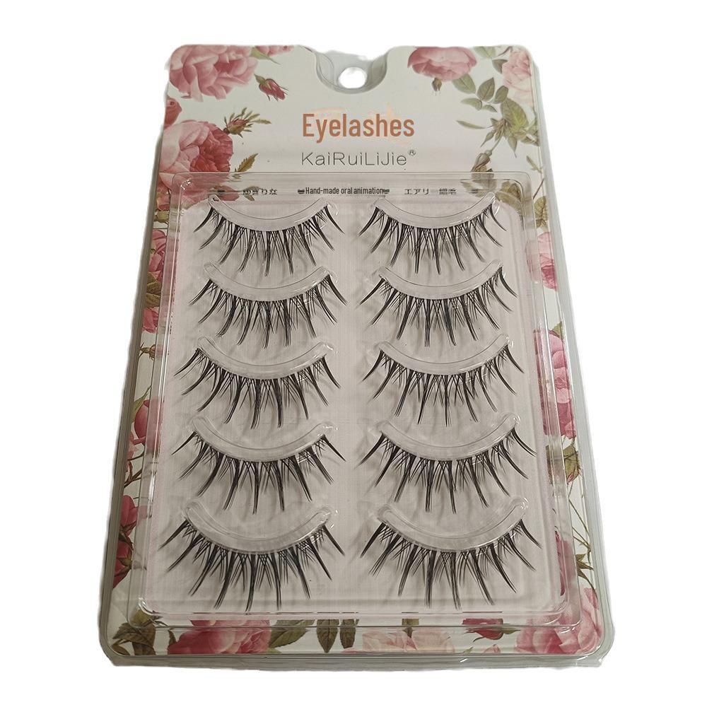 Natural-Look Fairy False Eyelashes with Transparent Thin Stem