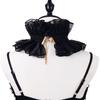 Elastic Ruffle Lace Collar For Women Daily Outfit Renaissances Chokers Neck Shawl Detachable Collar for Halloween Party