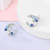 925 Silver Earring Stud For Women Moon Star Cat Design Wedding Party Jewelry Gift Original Handmade