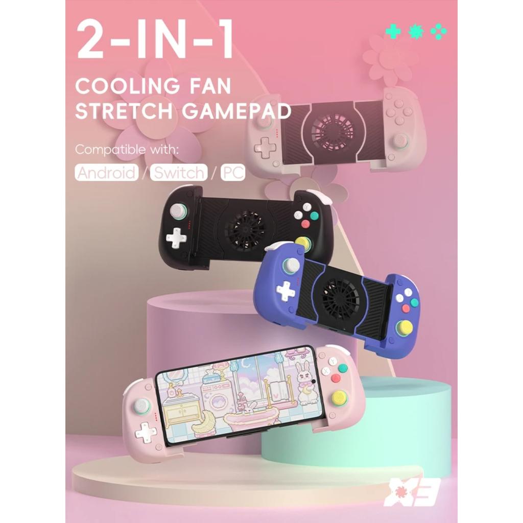 X3 Wireless Mobile Game Controller - Ergonomic Gamepad with Dual Vibration for Smartphone  PUBG Mobile