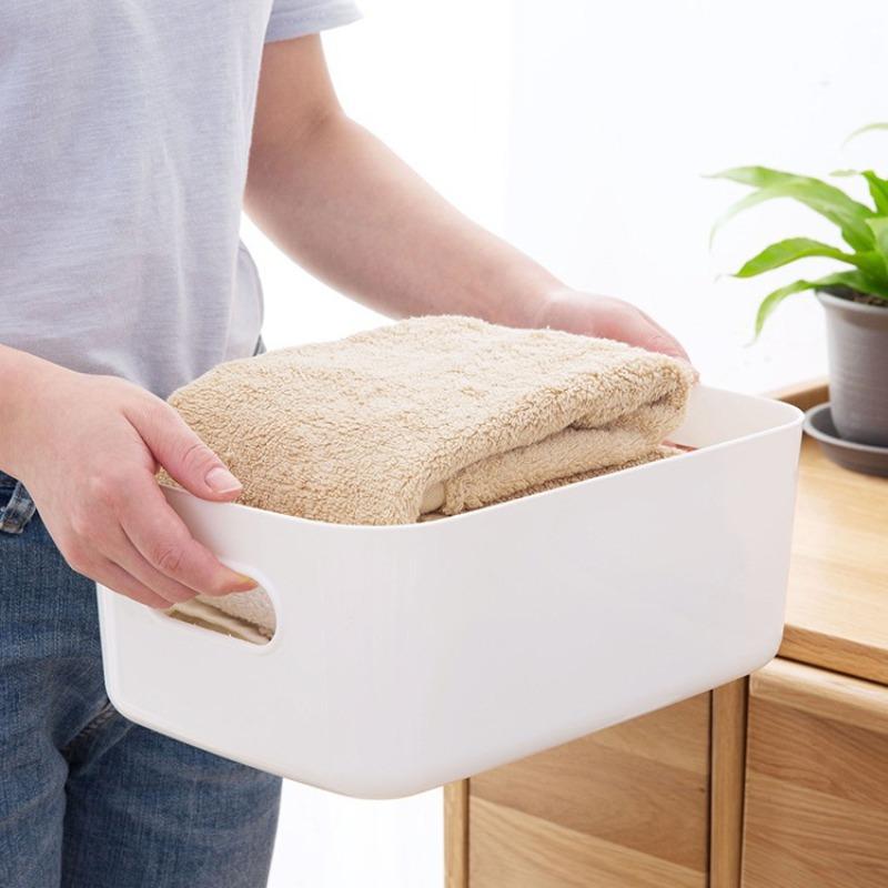 Desktop Kunststoffbox Kosmetik-Organisationsbox Küchenaufbewahrungsbox Snack-Aufbewahrungskorb