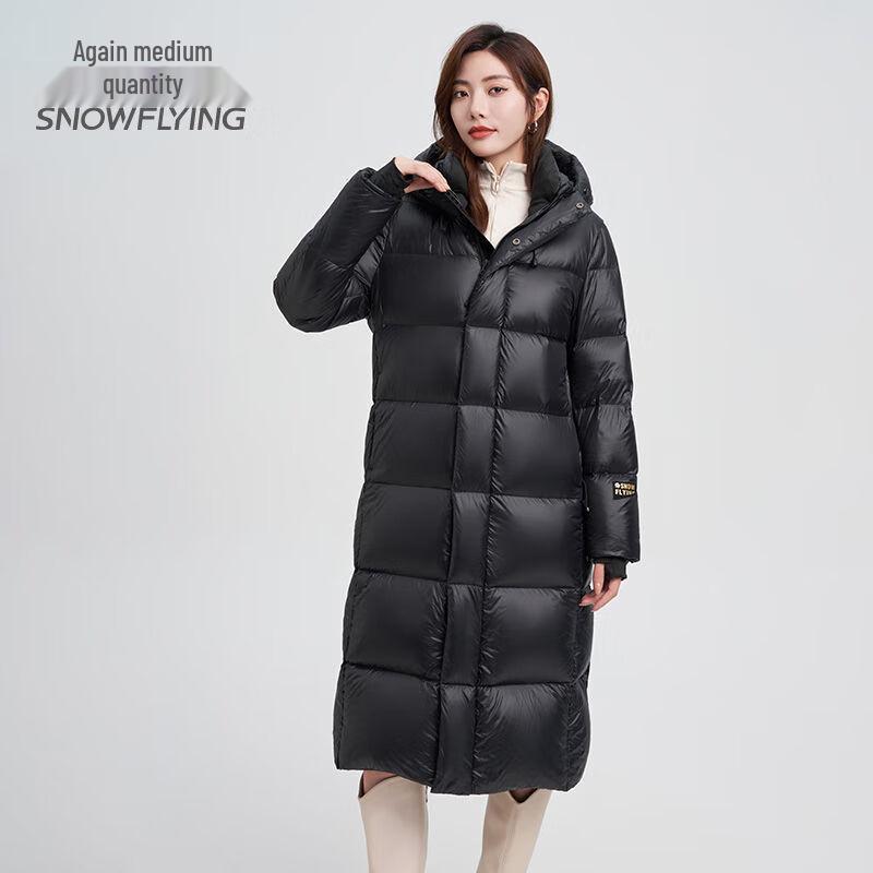 

SNOWFLYING 2025 Black Gold Unisex Long Goose Down Jacket L