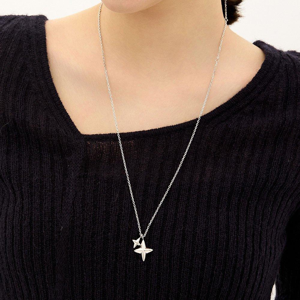 

Nova Silver (W) Double Tag Long Necklace Hl1N52113W9700