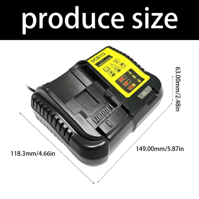 Professional Power Chargers For 12V-20V Lithiums Batteries Auto Voltages Adjustment Heat Dissipation Charging Adapter