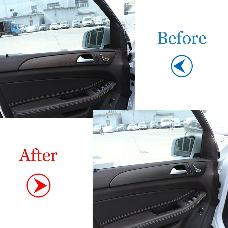 For Mercedes Benz ML GLE GL Class GLS320 400 2012-2019 Car ABS Black Interior Door Decoration Panel Cover Trim Accessories