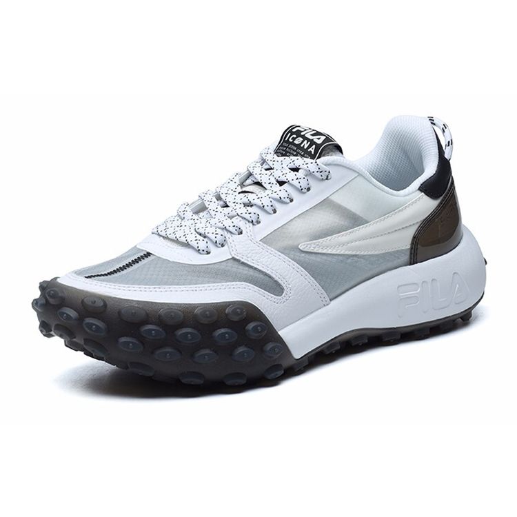 FILA Gara Round Toe Lace-Up Low-Top Dad Sneakers Women sneakers Cloud-White F12W124140FCW