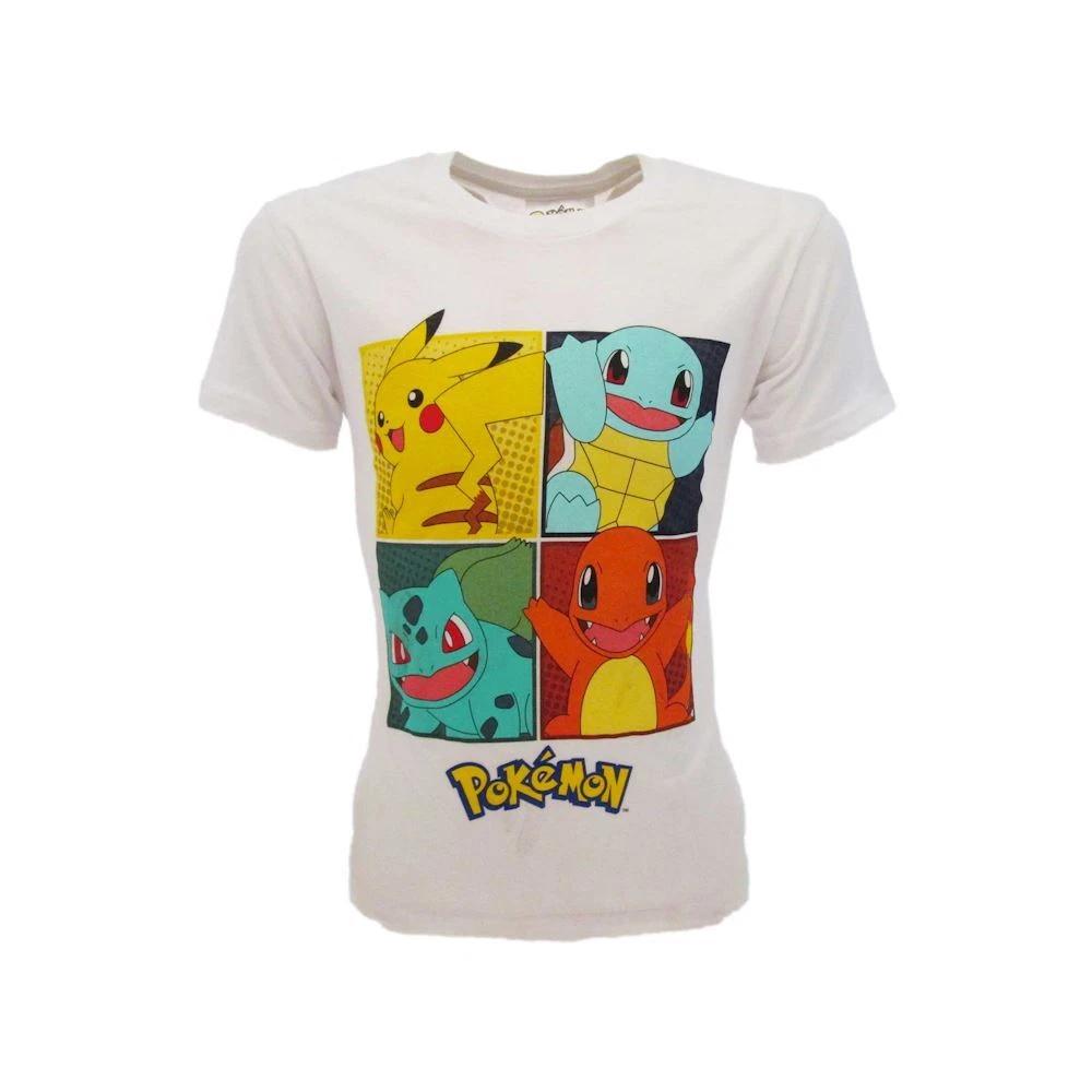 Pokemon Pokemon Original Official White T-Shirt 4 Pikachu Characters- M
