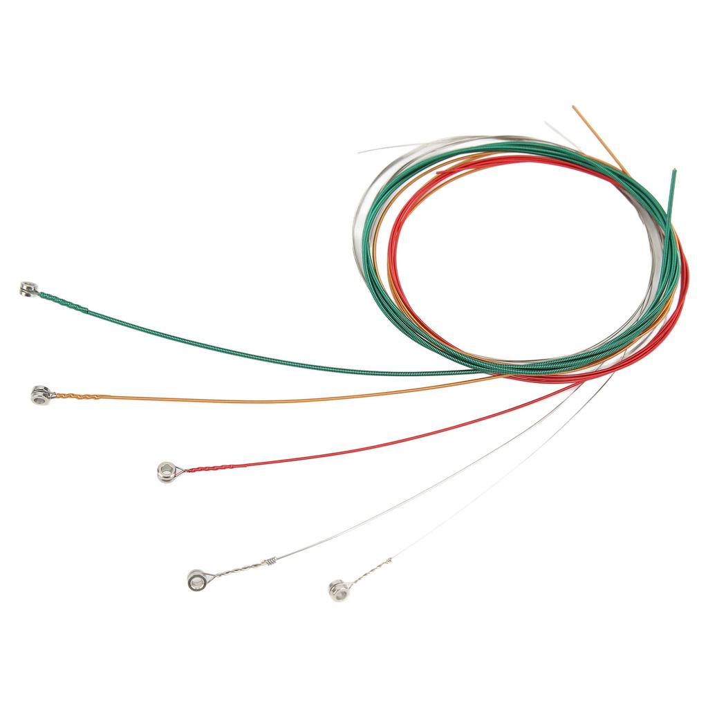 6Pcs Electric Guitar Strings Plated Steel Consistent Touch Full Bright Toning Colorful Strings