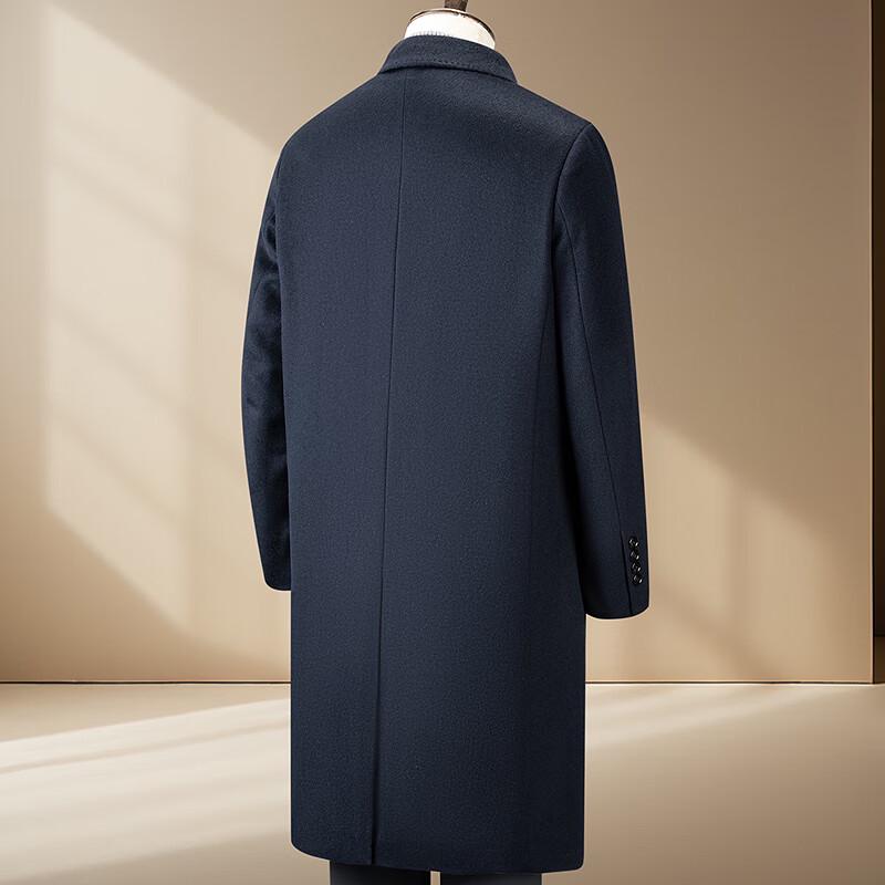 FAPAI Men's Business Cashmere Wool Blend Long Coat