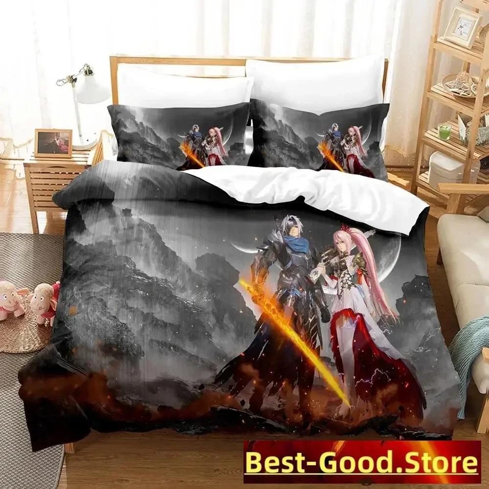 Tales of Arise Beding Set Einzelbett Doppelbett Bedrucktes Bettwäsche-Set Mit Kissenbezug Bett Weiche Bettdecke Weich Einzel Doppel Queen Super King-Size Abmessungend
