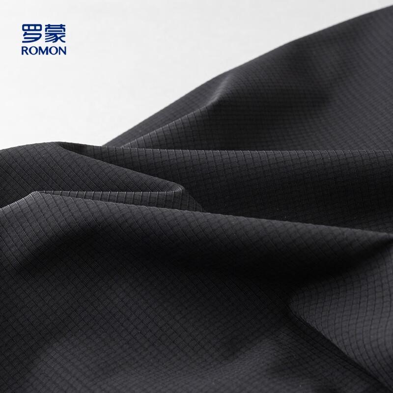 Romeng Men's Ice Silk Business Casual Straight-Leg Pants