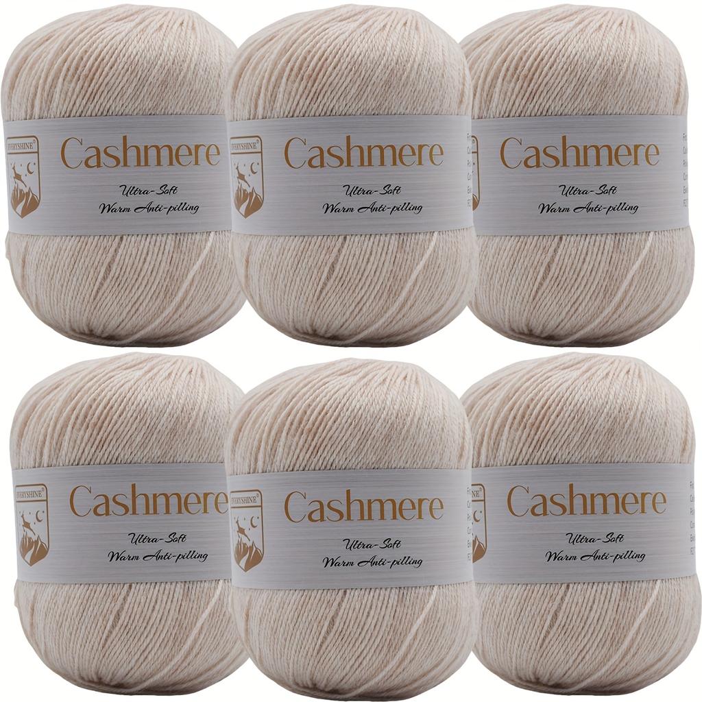 6pcs Cashmere Yarn Set, Ultra-Soft Polyester Blend, 300g/10.58oz Total, for DIY Crochet & Knitting, Warm Hand-Woven Crafts