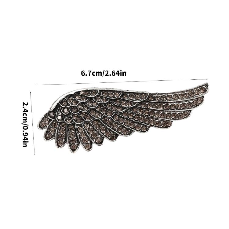 Elegant Vintage Inspired Angel Wing Jewelry Pin with Sparkling Crystal Stylish Rhinestones Brooch Clothing Accessories