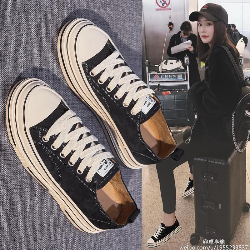 Shoes Spring and Autumn new platform canvas shoes breathable little white board shoes 35