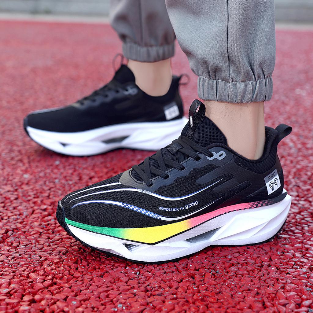 Full-Length Real Carbon Plate Racing Running Shoes For Men And Womenyouth Running Ultra-Light Shock-Absorbing Rebound Sports Sho