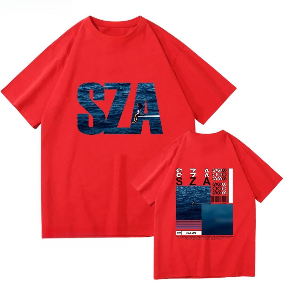SZA SOS Tshirts Punk Hip Hop Anime Shirt Fashion Manga Tshirt pure Cotton Women Clothing Graphic Men Tees Comfortable Clothes
