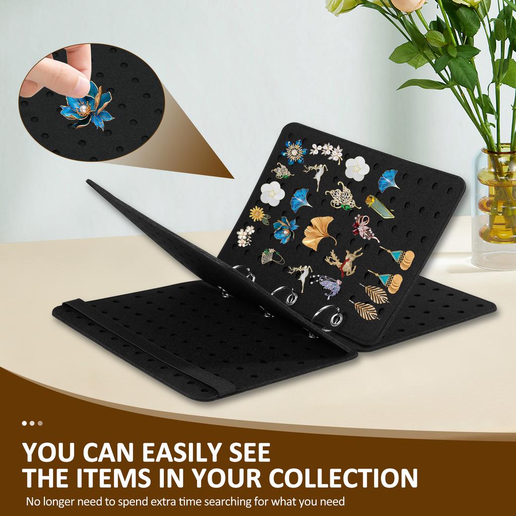 Felt Pin Brooch Display Storage Book Large-Capacity Shoe Charm Collection Booklet School Metal Badge Chest Shoe Charm Collection