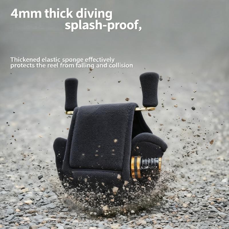 Portable Fishing Reel Bag Baitcasting Fishing Reel Protective Case Bag Protector Soft Casting Reel Protective Bag